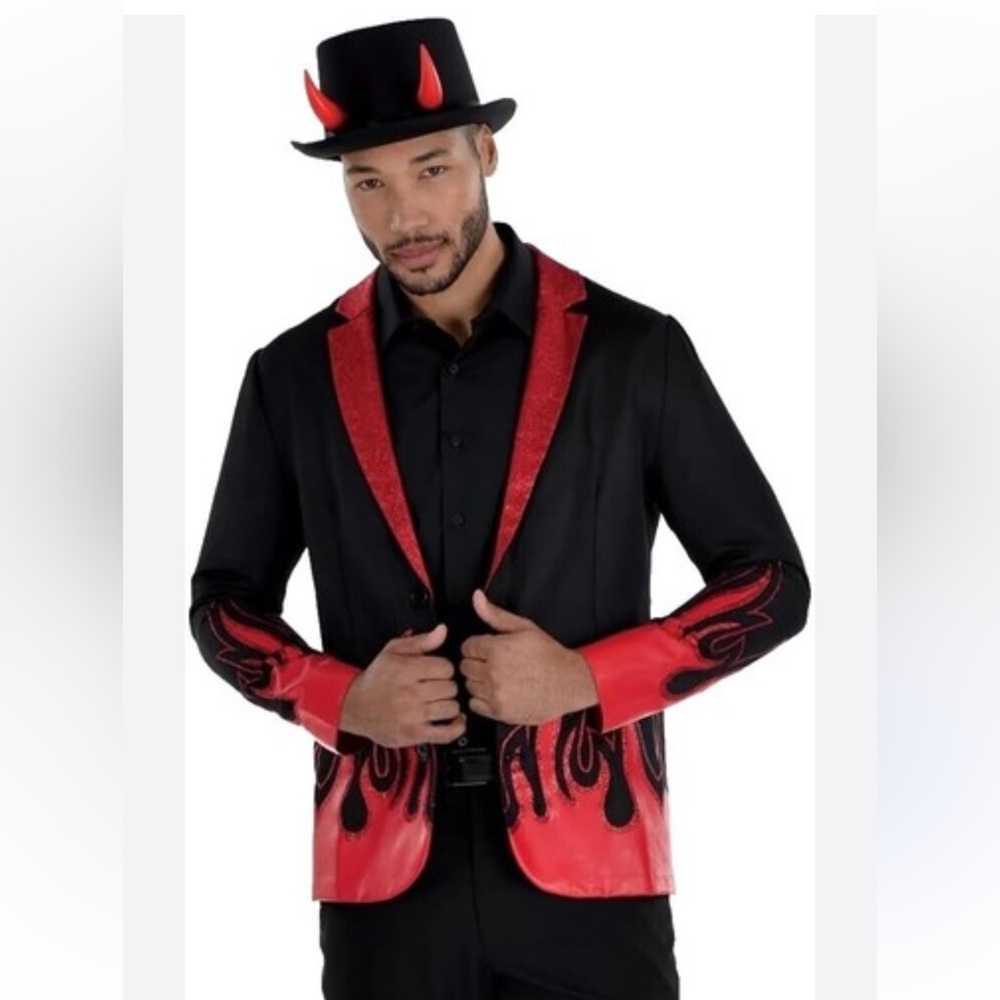 Devil Flame Suit Jacket NEW Halloween costume fire L/XL 2X